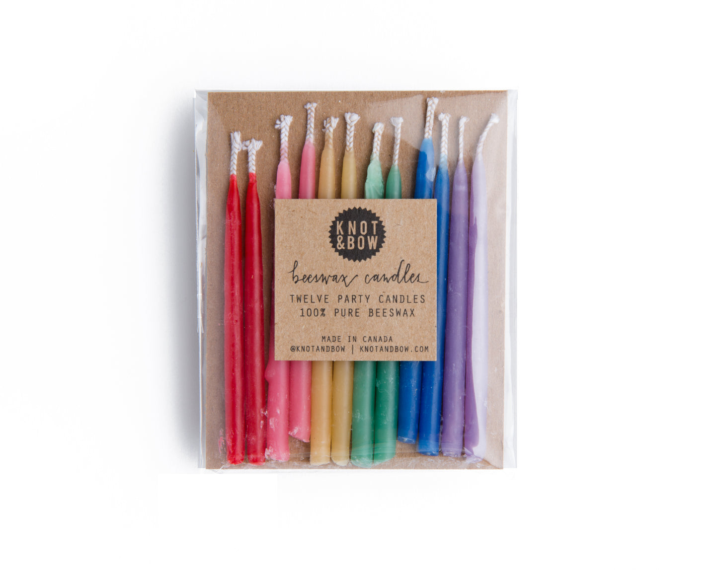 Rainbow Beeswax Birthday Candles