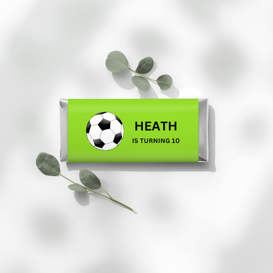 Editable Soccer Birthday Chocolate Wrapper Template (Digital Download)