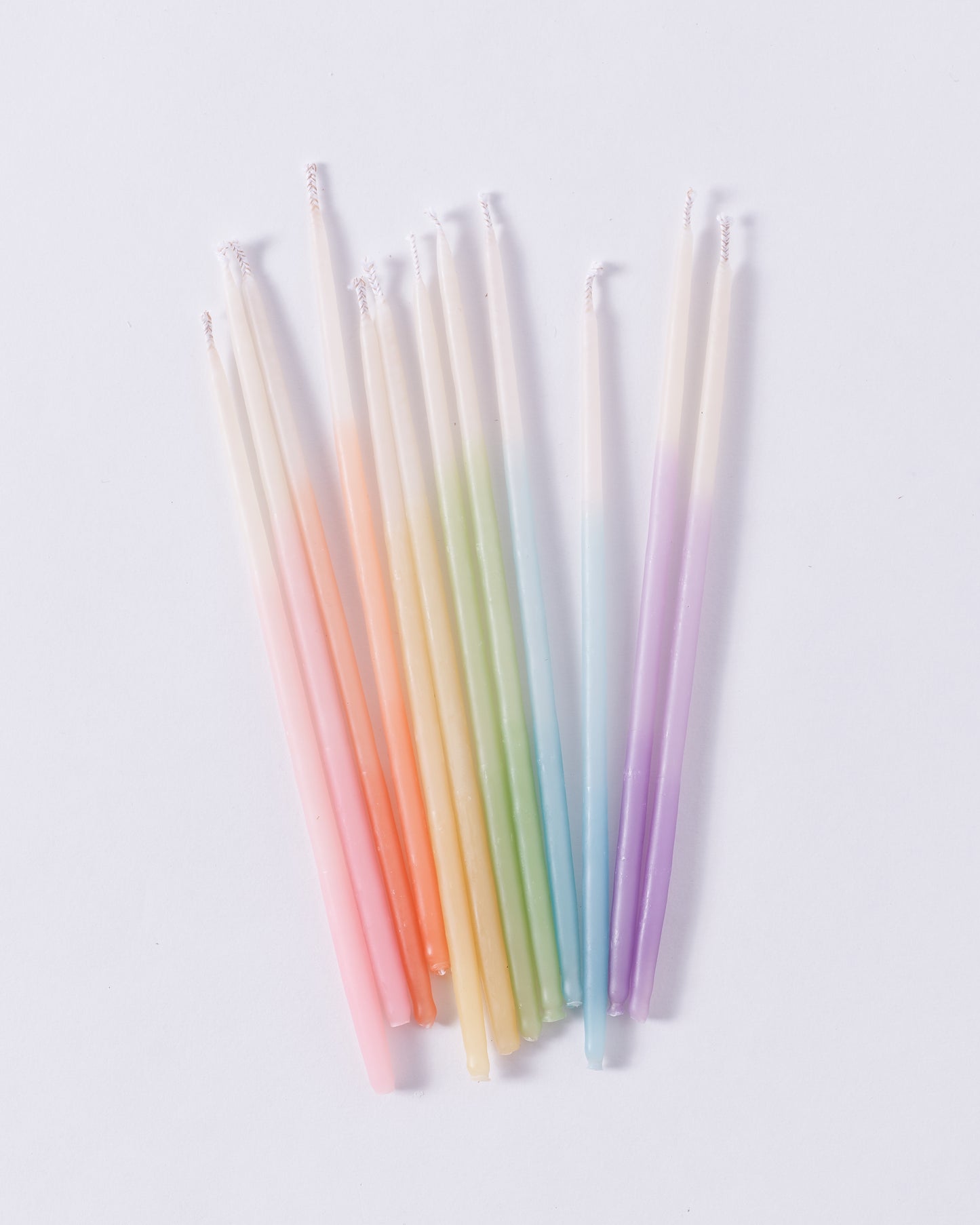Tall Ombre Pastel Beeswax Birthday Candles