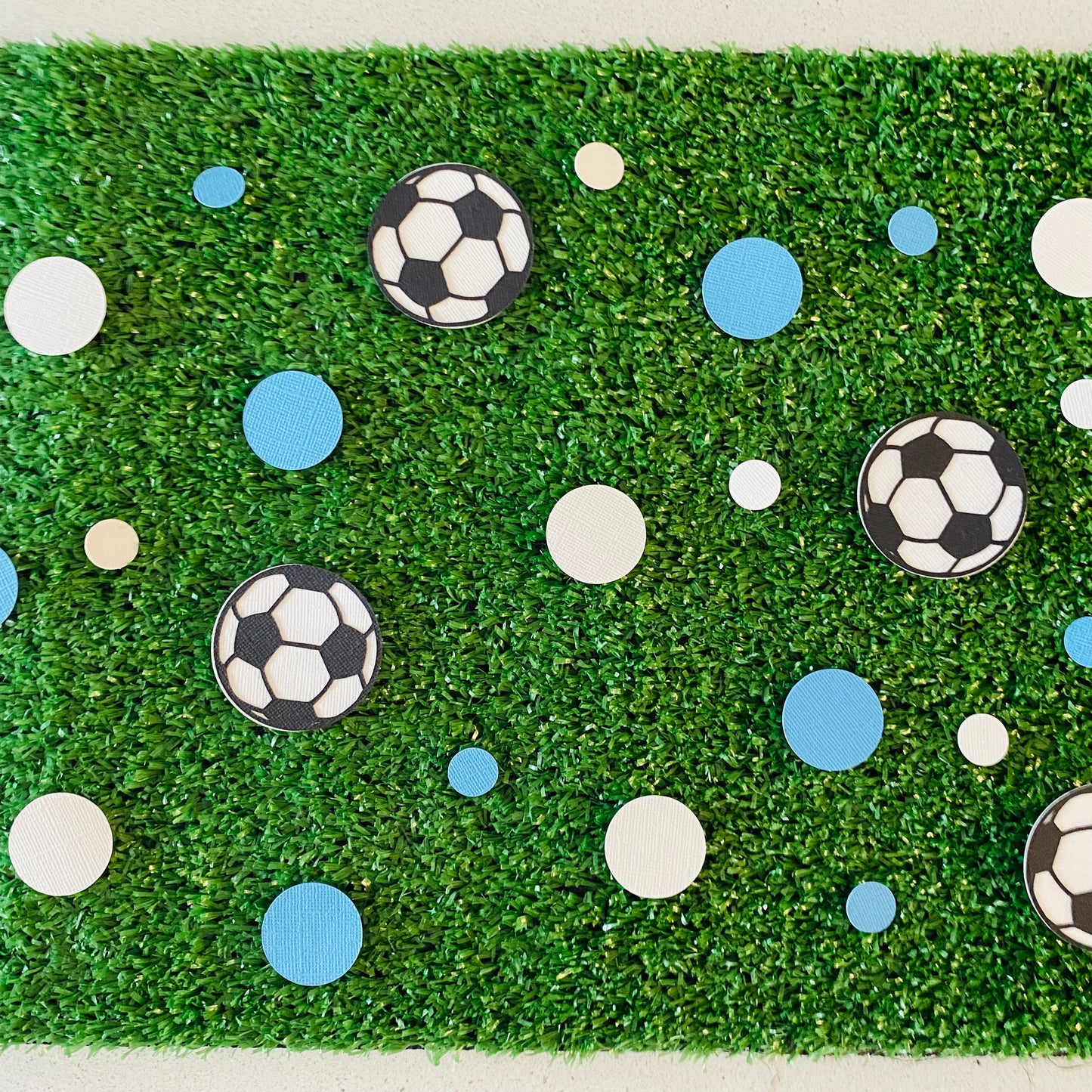 Soccer Ball Confetti A-League Team Melbourne Blue and White