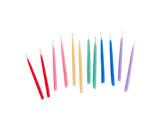 Rainbow Beeswax Birthday Candles