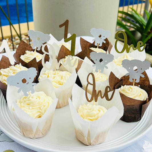 Koala Cupcake Toppers | First Birthday & Baby Shower Decorations