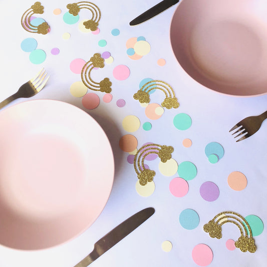 Pastel Rainbow Confetti – 165-Piece Table Scatter for Parties & Gifts