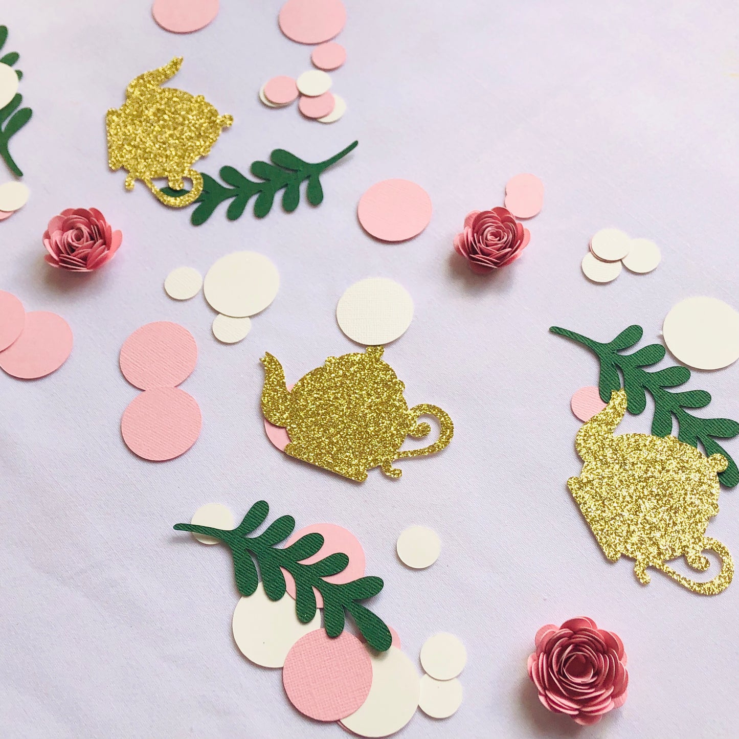 Baby shower bridal shower teapot confetti