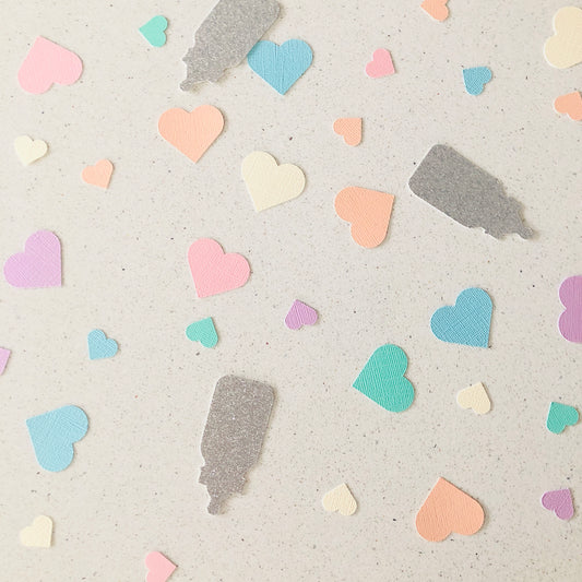 Pastel Baby Bottle Confetti - Baby Shower Table Scatters