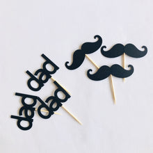 Load image into Gallery viewer, Dad Moustache Cupcake Topper