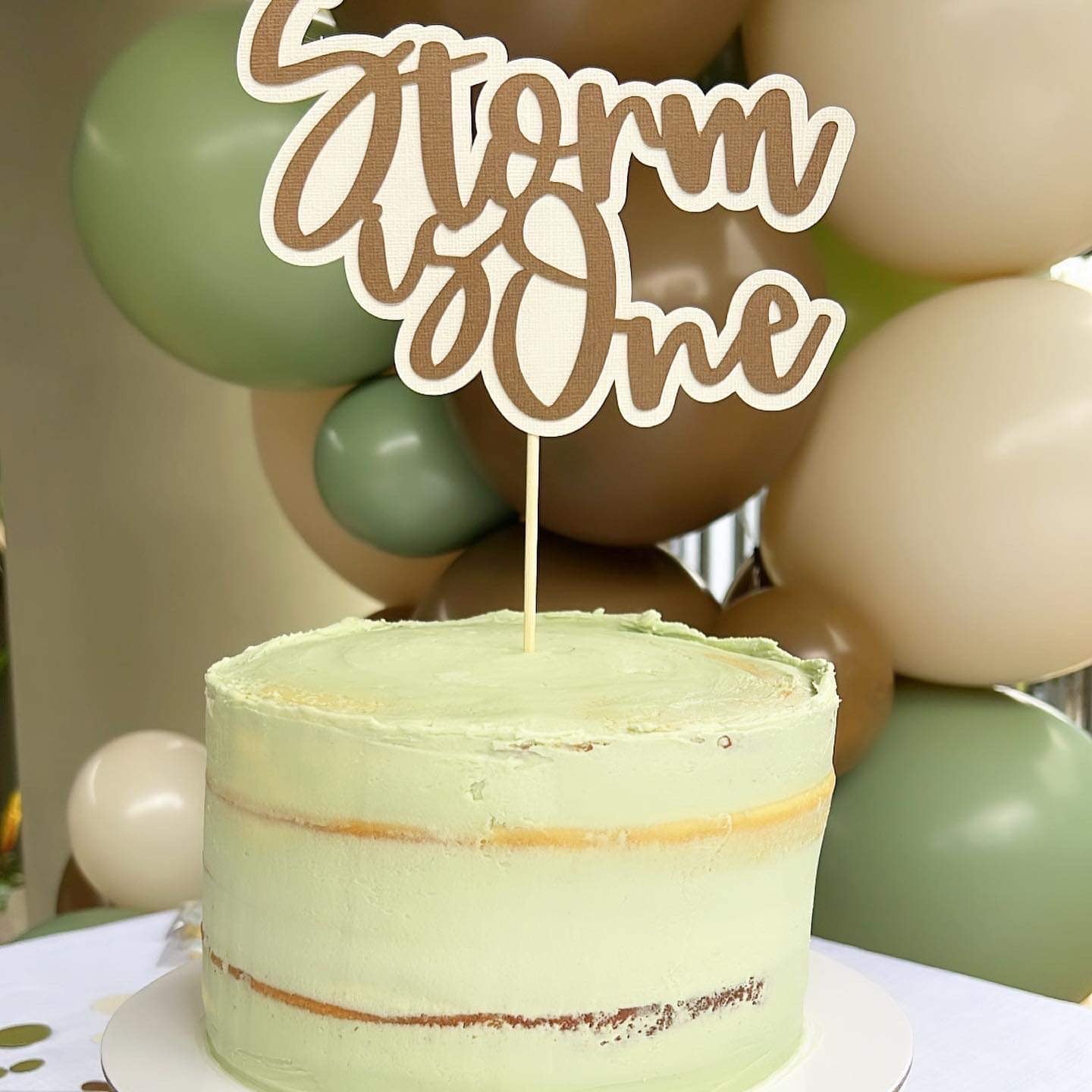 One Personalised Name Cake Topper