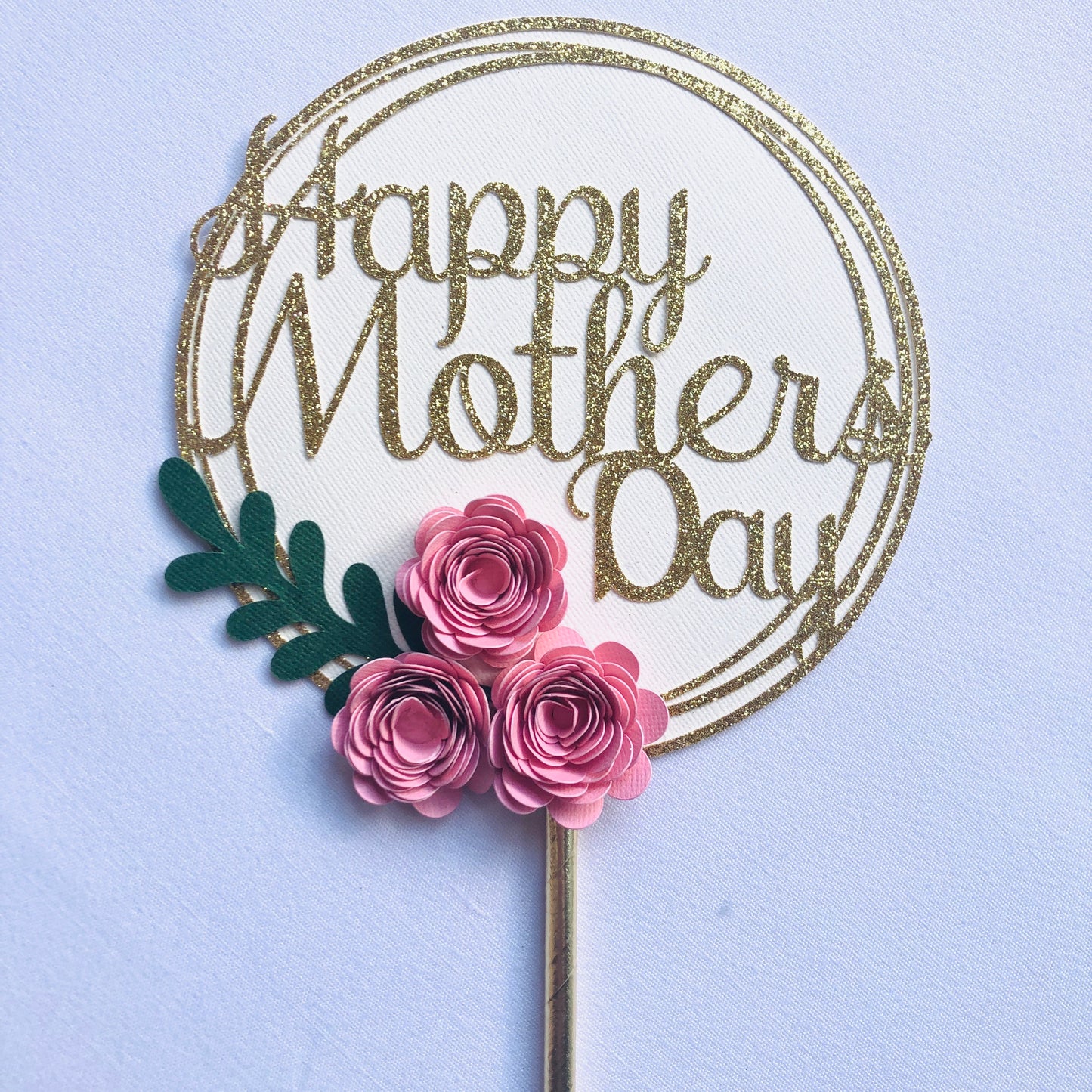 Happy Mothers Day Flower Cake Topper
