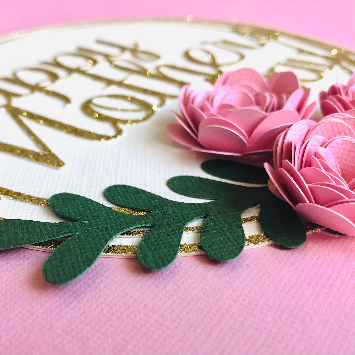 Happy Mothers Day Flower Cake Topper