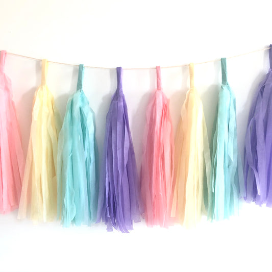 Pastel coloured garland