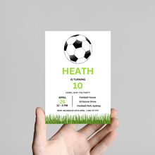 Load image into Gallery viewer, Soccer Football Party Invitation INSTANT DOWNLOAD