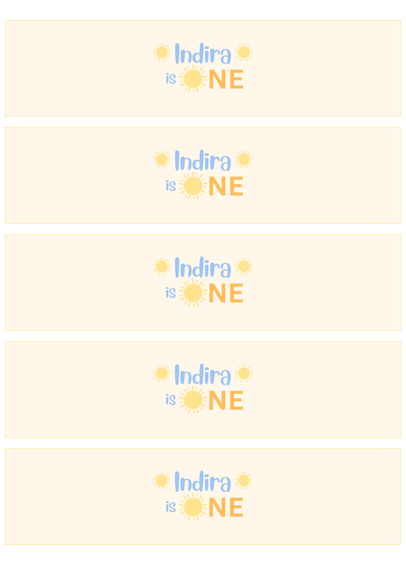 First Trip Around the Sun Blue Boy Water Bottle Labels, Editable Canva Template (Digital Download)