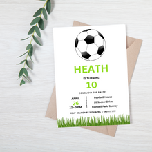 Load image into Gallery viewer, Soccer Football Party Invitation INSTANT DOWNLOAD