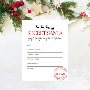 Secret Santa Kris Kringle Gift Swap INSTANT DOWNLOAD