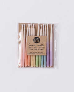 Ombre Pastel Beeswax Birthday Candles