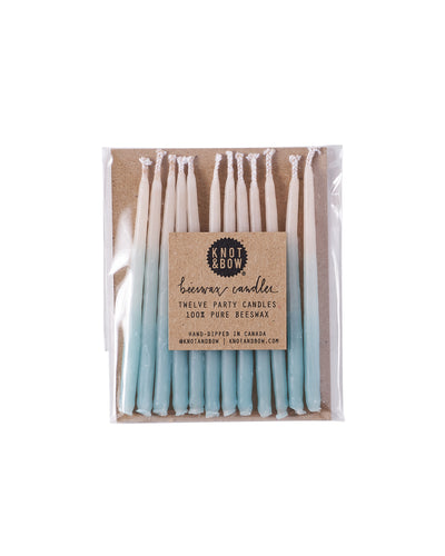 Pastel Blue Beeswax Birthday Candles