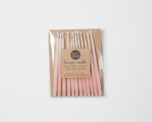 Pastel Pink Beeswax Birthday Candles