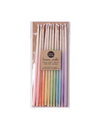 Tall Ombre Pastel Beeswax Birthday Candles