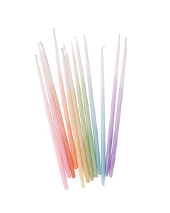 Tall Ombre Pastel Beeswax Birthday Candles