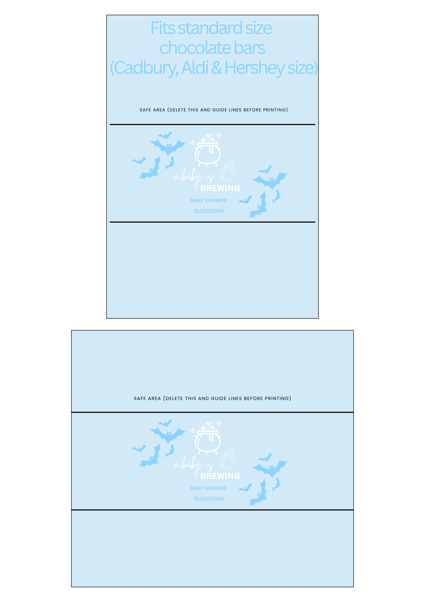 A Baby is Brewing Baby Shower Chocolate Wrapper Template (Digital Download)