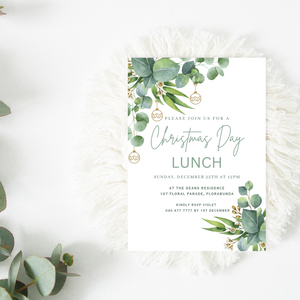 Christmas Party Invitation, INSTANT DOWNLOAD