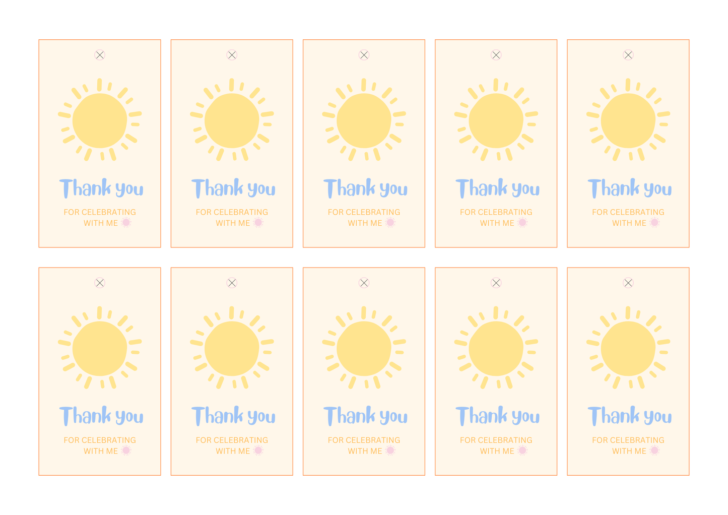 First Trip Around the Sun Gift Tag | Editable Canva Template (Digital Download)