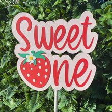 Load image into Gallery viewer, Sweet One Strawberry Cake Topper