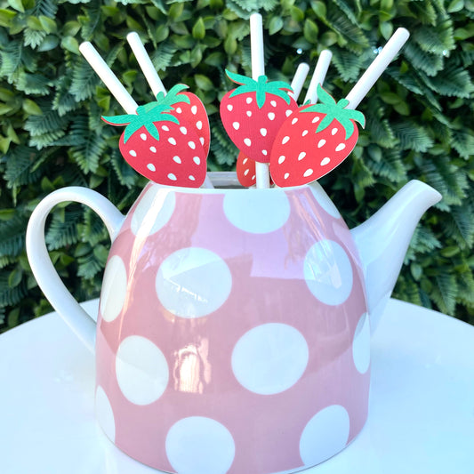 Strawberry Party Straws
