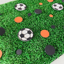 Load image into Gallery viewer, Soccer Ball Confetti A-League Team Brisbane Black and Orange