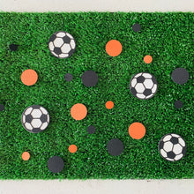 Load image into Gallery viewer, Soccer Ball Confetti A-League Team Brisbane Black and Orange