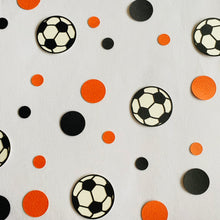 Load image into Gallery viewer, Soccer Ball Confetti A-League Team Brisbane Black and Orange