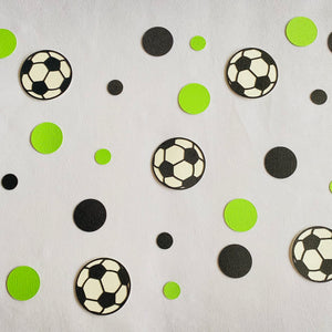 Soccer Ball Confetti A-League Team Western Sydney Black and Green