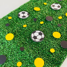 Load image into Gallery viewer, Soccer Ball Confetti A-League Team Wellington Black and Yellow