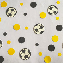 Load image into Gallery viewer, Soccer Ball Confetti A-League Team Wellington Black and Yellow