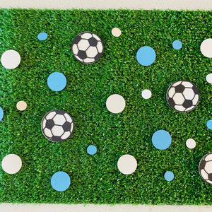 Soccer Ball Confetti A-League Team Melbourne Blue and White