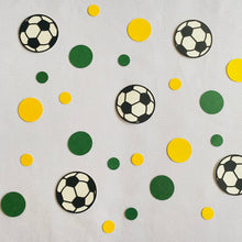 Load image into Gallery viewer, Australian Green and Yellow Soccer Ball Confetti