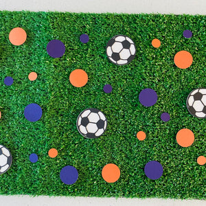 Soccer Ball Confetti A-League Team Perth Purple and Orange