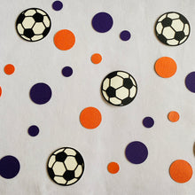 Load image into Gallery viewer, Soccer Ball Confetti A-League Team Perth Purple and Orange