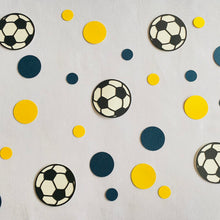 Load image into Gallery viewer, Soccer Ball Confetti A-League Team Central Coast Navy Blue and Yellow