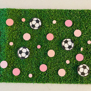 Girls Pink Soccer Ball Confetti