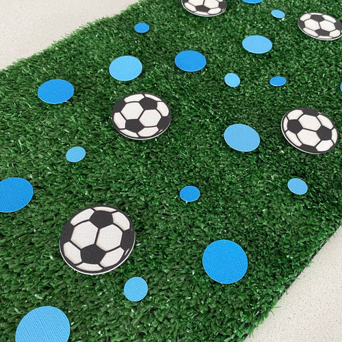 Boys Blue Soccer Ball Confetti