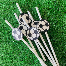 Load image into Gallery viewer, Soccer Ball Paper Party Straws