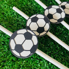 Load image into Gallery viewer, Soccer Ball Paper Party Straws