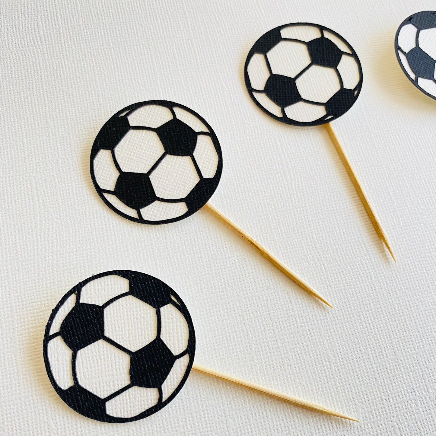 Soccer Ball Cupcake Toppers