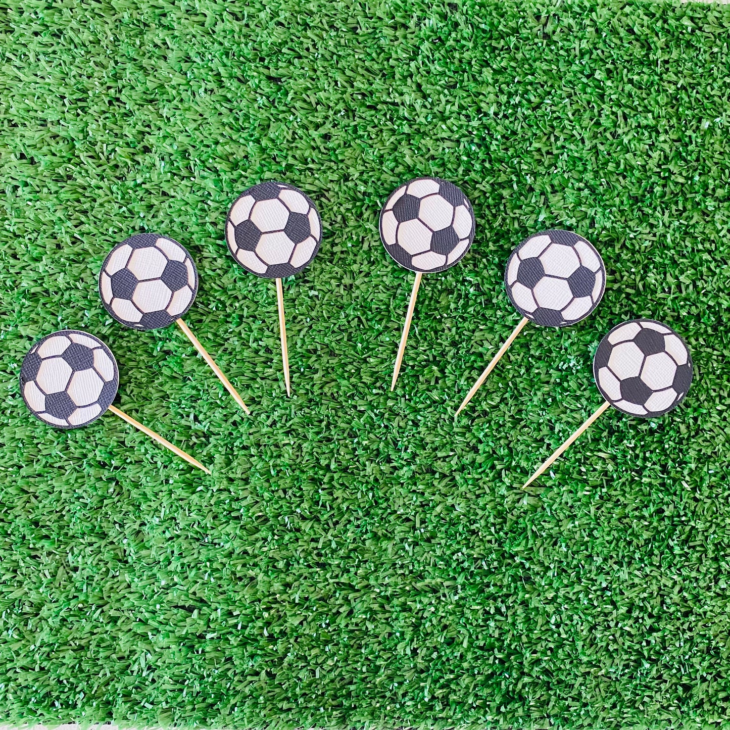 Soccer Ball Cupcake Toppers