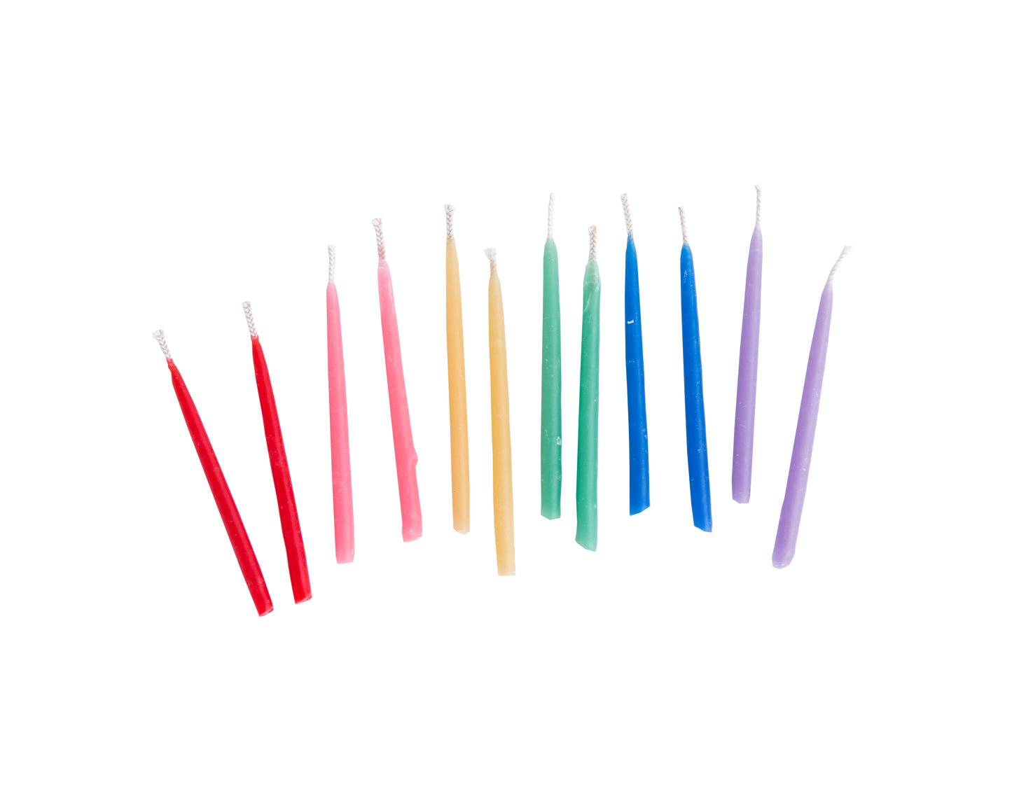 Rainbow Beeswax Birthday Candles