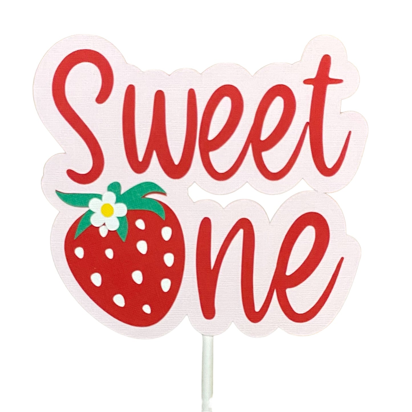Sweet One Strawberry Cake Topper