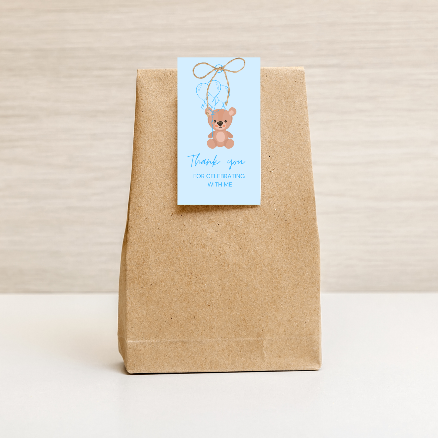 Teddy Bear Gift Tags Template  Editable Canva Template | Digital Download