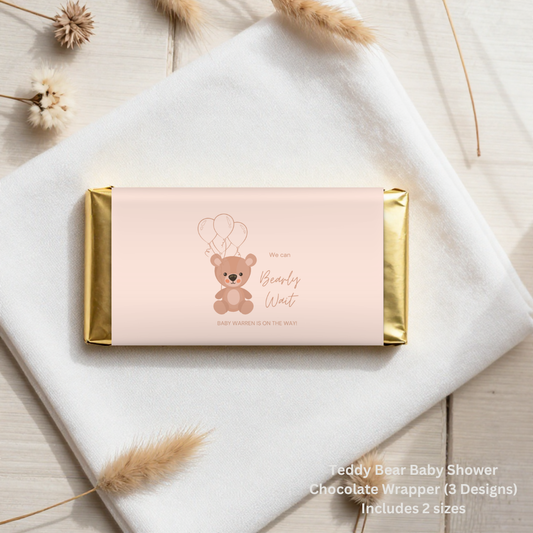 Teddy Bear Baby Shower Chocolate Wrappers