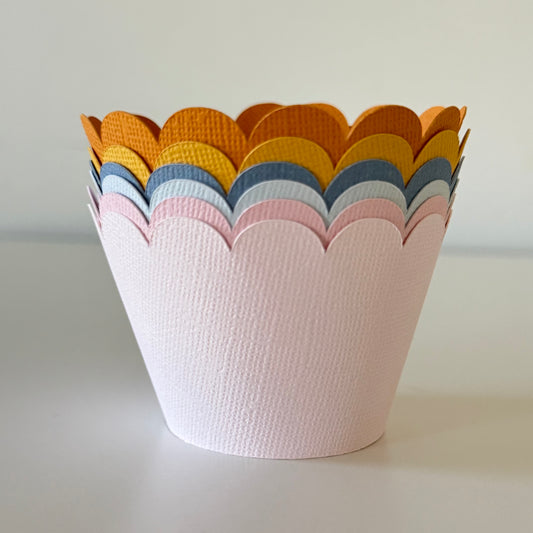 First Trip Around the Sun Cupcake Wrappers | Set of 12 Handmade First Birthday Decorations